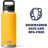 imageYETI Rambler 36 oz Bottle Vacuum Insulated Leakproof Stainless Steel with Chug CapAlpine Yellow