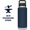 imageYETI Rambler 36 oz Bottle Vacuum Insulated Leakproof Stainless Steel with Chug CapNavy