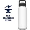 imageYETI Rambler 36 oz Bottle Vacuum Insulated Leakproof Stainless Steel with Chug CapWhite