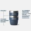 imageYETI Rambler 4 oz Stackable Cup Stainless Steel Vacuum Insulated EspressoCoffee Cup 2 PackBig Sky Blue