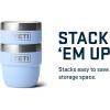 imageYETI Rambler 4 oz Stackable Cup Stainless Steel Vacuum Insulated EspressoCoffee Cup 2 PackBig Sky Blue