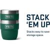 imageYETI Rambler 4 oz Stackable Cup Stainless Steel Vacuum Insulated EspressoCoffee Cup 2 PackBlack Forest Green