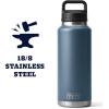 imageYETI Rambler 46 oz Bottle Vacuum Insulated Leakproof Stainless Steel with Chug CapNordic Blue