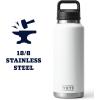 imageYETI Rambler 46 oz Bottle Vacuum Insulated Leakproof Stainless Steel with Chug CapWhite