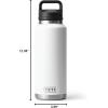 imageYETI Rambler 46 oz Bottle Vacuum Insulated Leakproof Stainless Steel with Chug CapWhite