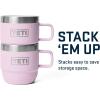 imageYETI Rambler 6 oz Stackable Mug Stainless Steel Vacuum Insulated EspressoCoffee Mug 2 PackCherry Blossom  Textured