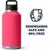 imageYETI Rambler 64 oz Bottle Vacuum Insulated Stainless Steel with Chug Cap NavyBimini Pink