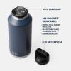 imageYETI Rambler 64 oz Bottle Vacuum Insulated Stainless Steel with Chug Cap NavyBlack Forest Green