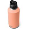 imageYETI Rambler 64 oz Bottle Vacuum Insulated Stainless Steel with Chug Cap NavyLow Country Peach