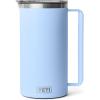 imageYETI Rambler 64 oz Pitcher Vacuum Insulated Stainless Steel with MagSlider Lid Tropical PinkBig Sky Blue