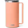 imageYETI Rambler 64 oz Pitcher Vacuum Insulated Stainless Steel with MagSlider Lid Tropical PinkLow Country Peach