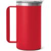 imageYETI Rambler 64 oz Pitcher Vacuum Insulated Stainless Steel with MagSlider Lid Tropical PinkRescue Red