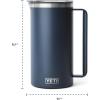imageYETI Rambler 64 oz Pitcher Vacuum Insulated Stainless Steel with MagSlider Lid Tropical PinkWetlands Brown
