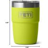 imageYETI Rambler 8 oz Stackable Cup Stainless Steel Vacuum Insulated Espresso Cup with MagSlider LidChartreuse