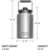 imageYETI Rambler Half Gallon Jug Vacuum Insulated Leakproof Stainless Steel with MagCapKing Crab