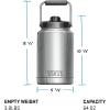 imageYETI Rambler Half Gallon Jug Vacuum Insulated Leakproof Stainless Steel with MagCapRescue Red