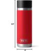 imageYeti Rambler 18 Oz Hotshot Bottle Tropical PinkRescue Red