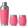 imageYETI Cocktail Set 2 x 10 oz Wine Tumblers 1 x 20 oz Cocktail Shaker Tropical Pink