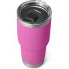 imageYETI Rambler 30 oz Stainless Steel Vacuum Insulated Tumbler wMagSlider Lid SeafoamWildflower Fuchsia