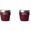 imageYETI Rambler 4 oz Stackable Cup Stainless Steel Vacuum Insulated EspressoCoffee Cup 2 PackWild Vine Red