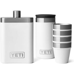 imageYETI 7 oz Flask with Color Matching Set of Shot Glasses White