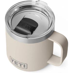 imageYETI Rambler 10 oz Ceramic Lined Stackable Mug Vacuum Insulated Stainless Steel with MagSlider Lid Tropical PinkCape Taupe