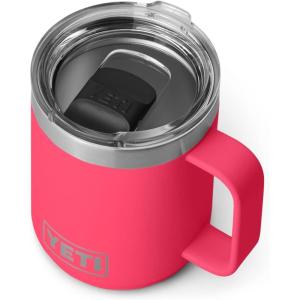 imageYETI Rambler 10 oz Stackable Mug Vacuum Insulated Stainless Steel with MagSlider Lid WhiteBimini Pink