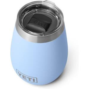 imageYETI Rambler 10 oz Wine Tumbler Vacuum Insulated Stainless Steel with MagSlider Lid NavyBig Sky Blue