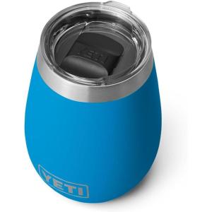 imageYETI Rambler 10 oz Wine Tumbler Vacuum Insulated Stainless Steel with MagSlider Lid NavyBig Wave Blue