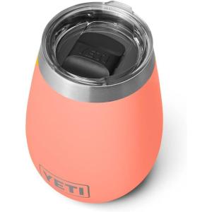 imageYETI Rambler 10 oz Wine Tumbler Vacuum Insulated Stainless Steel with MagSlider Lid NavyCoral