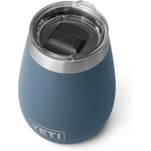 imageYETI Rambler 10 oz Wine Tumbler Vacuum Insulated Stainless Steel with MagSlider Lid NavyNordic Blue