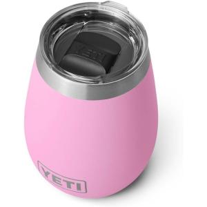 imageYETI Rambler 10 oz Wine Tumbler Vacuum Insulated Stainless Steel with MagSlider Lid NavyPower Pink