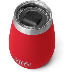 imageYETI Rambler 10 oz Wine Tumbler Vacuum Insulated Stainless Steel with MagSlider Lid NavyRescue Red
