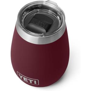 imageYETI Rambler 10 oz Wine Tumbler Vacuum Insulated Stainless Steel with MagSlider Lid NavyWild Vine Red