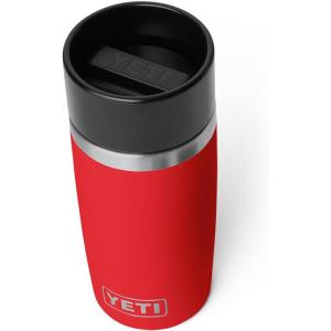 imageYETI Rambler 16 oz Travel Bottle Stainless Steel Vacuum Insulated with Leakproof Commuter Cap NavyRescue Red