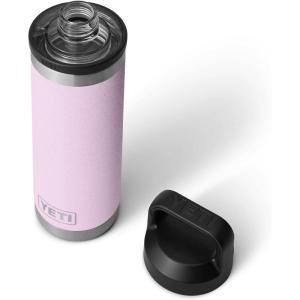 imageYETI Rambler 18 oz Bottle Vacuum Insulated Stainless Steel with Chug Cap WhiteCherry Blossom  Textured