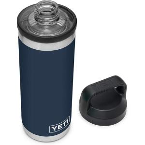 imageYETI Rambler 18 oz Bottle Vacuum Insulated Stainless Steel with Chug Cap WhiteNavy