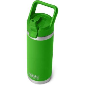 imageYETI Rambler 18 oz Bottle Vacuum Insulated Stainless Steel with Color Matching Straw Cap Firefly YellowCanopy Green