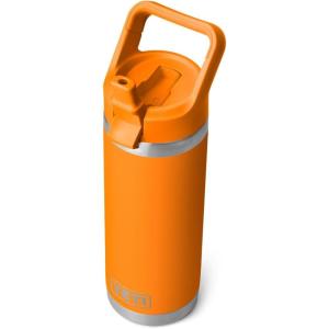 imageYETI Rambler 18 oz Bottle Vacuum Insulated Stainless Steel with Color Matching Straw Cap Firefly YellowKing Crab