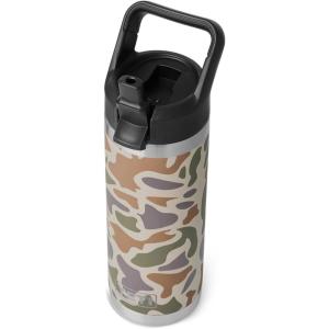imageYETI Rambler 18 oz Bottle Vacuum Insulated Stainless Steel with Color Matching Straw Cap Firefly YellowTan Camo