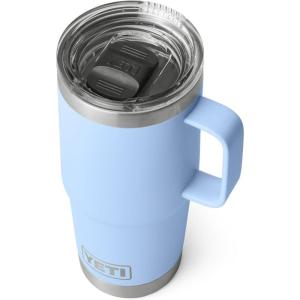 imageYETI Rambler 20 oz Travel Mug Stainless Steel Vacuum Insulated with Stronghold LidBig Sky Blue