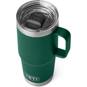 imageYETI Rambler 20 oz Travel Mug Stainless Steel Vacuum Insulated with Stronghold LidBlack Forest Green