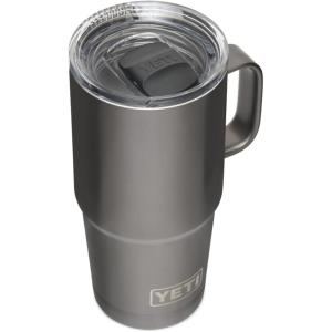 imageYETI Rambler 20 oz Travel Mug Stainless Steel Vacuum Insulated with Stronghold LidGraphite