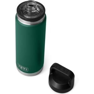 imageYETI Rambler 26 oz Bottle Vacuum Insulated Leakproof Stainless Steel with Chug CapBlack Forest Green