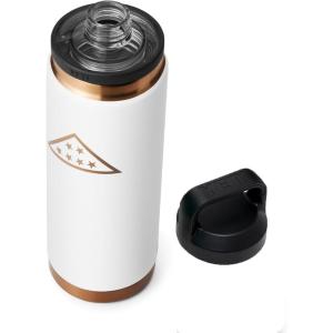 imageYETI Rambler 26 oz Bottle Vacuum Insulated Leakproof Stainless Steel with Chug CapFolds of Honor  White