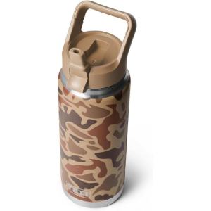 imageYETI Rambler 26 oz Bottle Vacuum Insulated Stainless Steel with Color Matching Straw CapWetlands Camo