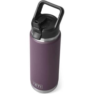 imageYETI Rambler 26 oz Bottle Vacuum Insulated Stainless Steel with Straw Cap WhiteNordic Purple
