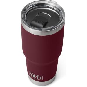 imageYETI Rambler 30 oz Stainless Steel Vacuum Insulated Tumbler wMagSlider Lid SeafoamWild Vine Red