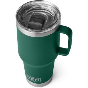 imageYETI Rambler 30 oz Travel Mug Stainless Steel Vacuum Insulated with Stronghold LidBlack Forest Green