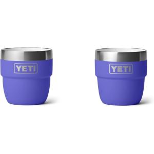 imageYETI Rambler 4 oz Stackable Cup Stainless Steel Vacuum Insulated EspressoCoffee Cup 2 PackUltramarine Violet